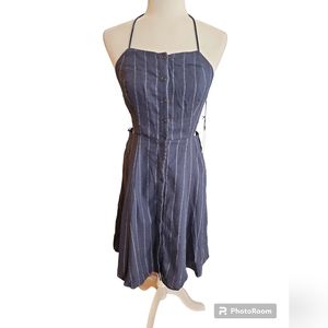 ASTR The Label Blue halter cut out dress NWT